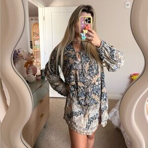 Spell Floral V-Neck Tunic Dress